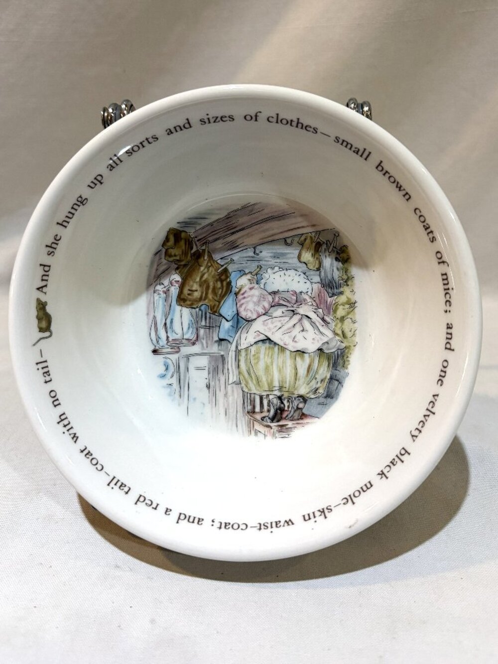 Wedgwood Beatrix Potter Mrs. Tiggy Winkle Child Bowl Etruria & Barlaston England